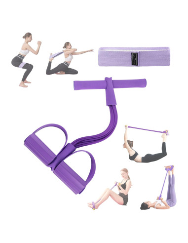 Tirador de Tobillo Gcoujrl 6 Tubos + 21 Bandas de Resistencia