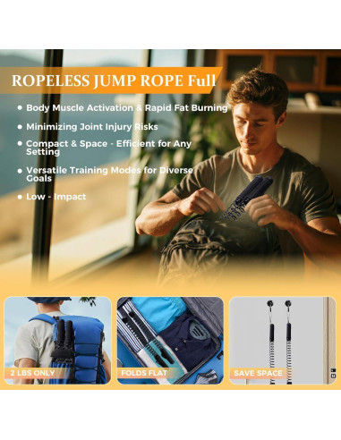 Cuerdas de Batalla Sin Cuerda OUNAN 50.8 cm Antideslizantes