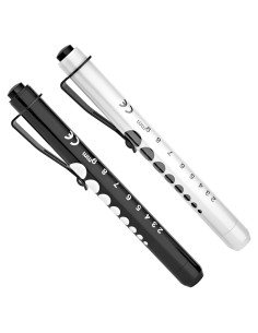 Linternas Médicas RISEMART - Paquete de 2 LED con Medidor de Pupilas