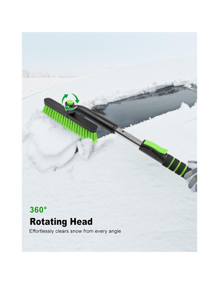Raspador de Hielo SEAAES con Cepillo de Nieve Extensible 80.8 cm