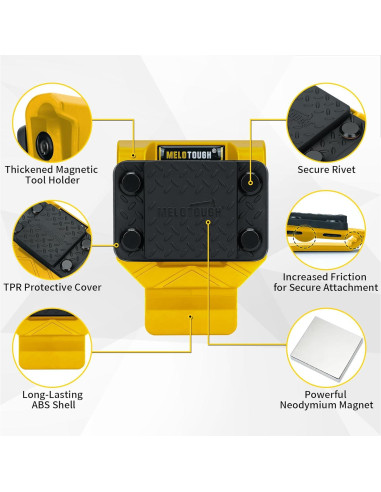 Soporte Magnético para Herramientas MELOTOUGH Amarillo - Clip N48