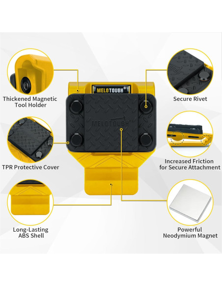Soporte Magnético para Herramientas MELOTOUGH Amarillo - Clip N48