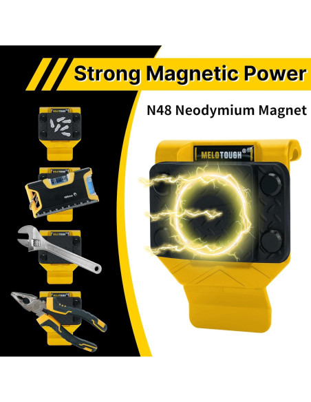 Soporte Magnético para Herramientas MELOTOUGH Amarillo - Clip N48
