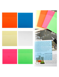 300 Hojas Notas Adhesivas Transparentes EOMTUR 7.6x7.6 cm