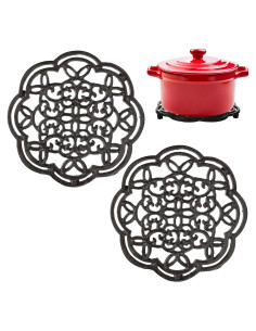 Paquete de 2 Trivets Metálicos Redondos Agolctry 19 cm