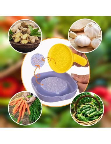 Rallador de Ajo y Jengibre 2 en 1 LYUERUEX Portátil