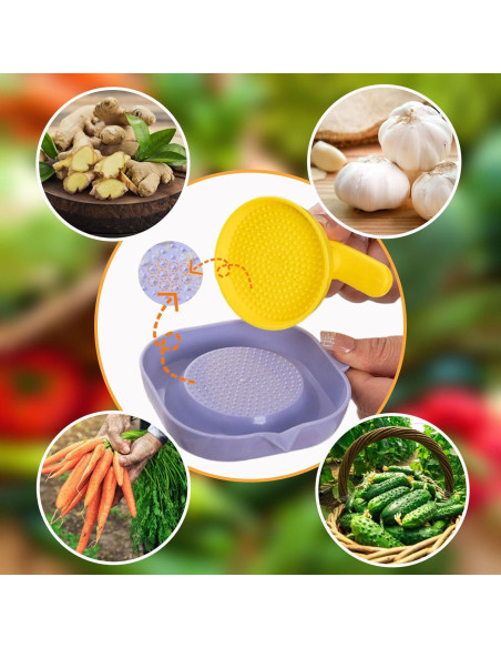 Rallador de Ajo y Jengibre 2 en 1 LYUERUEX Portátil