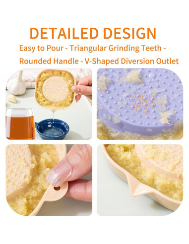 Rallador de Ajo y Jengibre 2 en 1 LYUERUEX Portátil