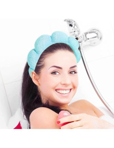 Conjunto de Toallas de Muñeca y Diadema Spa LALAXAVA Azul 2