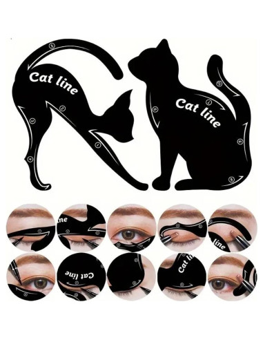 Plantillas de Delineador de Ojos IDDFEVE - 4 Pcs, 10 Estilos