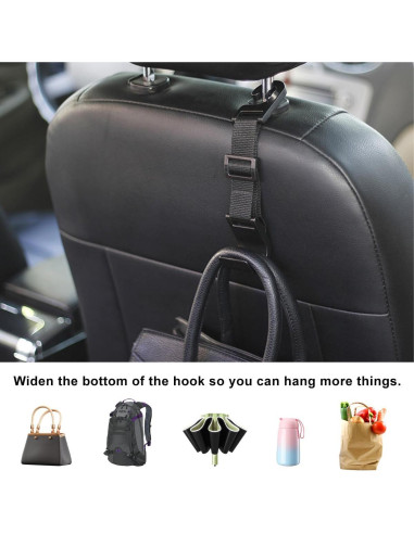 Ganchos para Reposacabezas de Auto ZNDAW 2 Pcs Ajustables