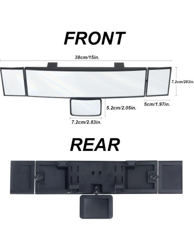 Espejo Retrovisor Panorámico Zinytrae RVM-001 15" Ajustable