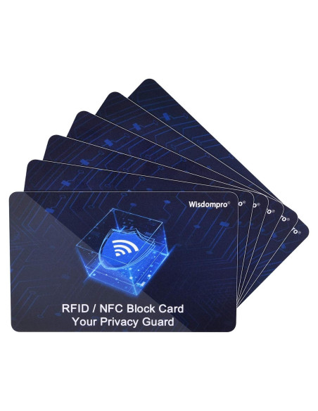 Tarjetas de Bloqueo RFID Wisdompro - Paquete de 6 Unidades