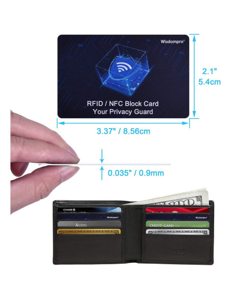 Tarjetas de Bloqueo RFID Wisdompro - Paquete de 6 Unidades