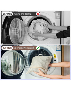 Set de 4 Bolsas de Malla para Lavandería OKAKA 100% Algodón 2