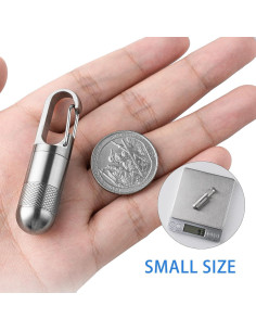 Estuche de Pastillas TISUR de Titanio Pequeño Impermeable 2.79 cm 2