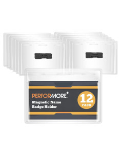 Paquete de 12 Sujetadores Magnéticos Performore 10x7.6 cm