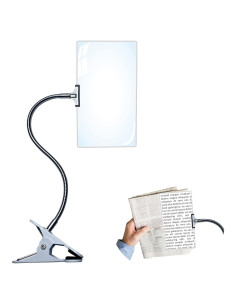 Lupa SADIKALO 10"x6" con clip y cuello de ganso 4X