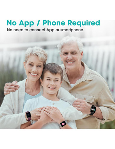 Reloj Podómetro TYKOIT para Mayores, Impermeable, 1.4" LCD