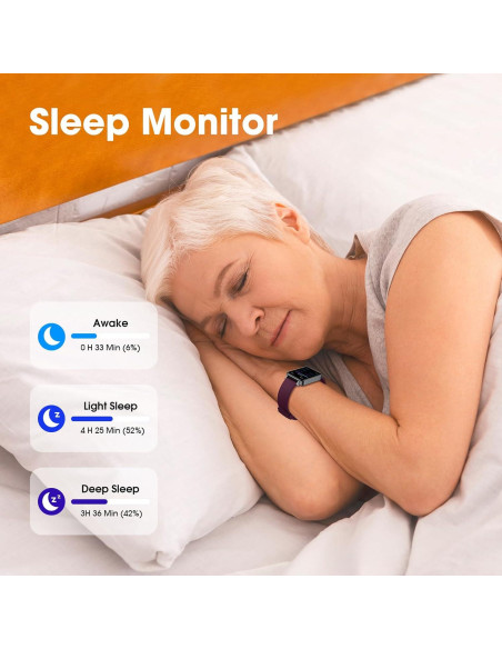 Reloj Podómetro TYKOIT para Mayores, Impermeable, 1.4" LCD