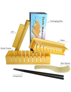 Kit de Moldes para Sushi Healthman - 5 Piezas, Fácil de Usar 2