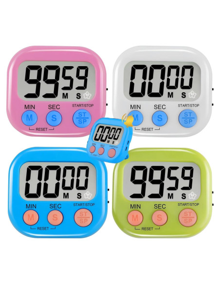Temporizadores Digitales Multifuncionales Frymmx - 4 Piezas