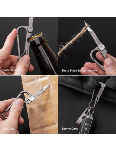 Llave Multifuncional EDC Hikolit de Titanio con Cuchillo y Abrebotellas 2