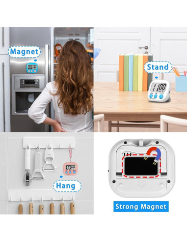 Temporizadores Digitales Multifuncionales Frymmx - 4 Piezas