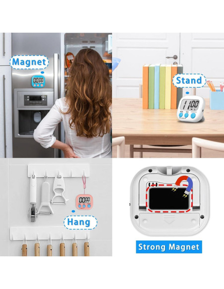 Temporizadores Digitales Multifuncionales Frymmx - 4 Piezas