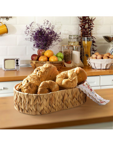 Cesta Calentadora de Pan RusicEss con Piedra de Terracota