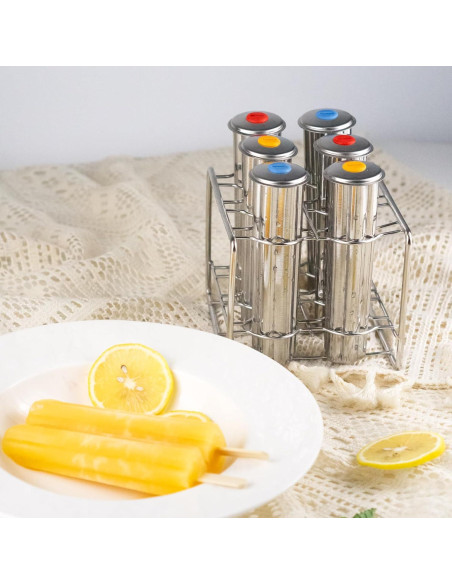 Set de 6 Moldes de Helado Acero Inoxidable ELEMONY 105g