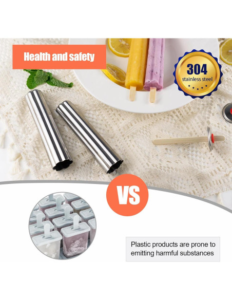 Set de 6 Moldes de Helado Acero Inoxidable ELEMONY 105g