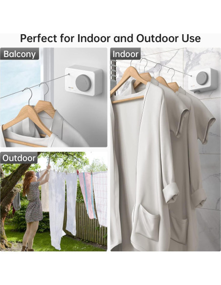 Cuerda Retráctil para Ropa Mbillion 4.2m Acero Inoxidable