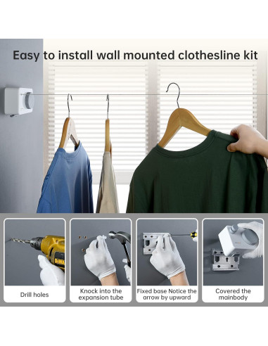 Cuerda Retráctil para Ropa Mbillion 4.2m Acero Inoxidable