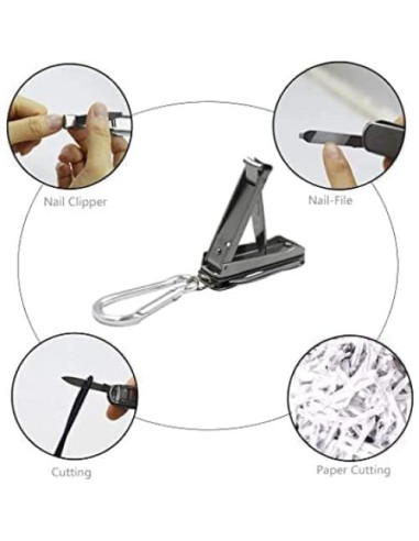 Cortauñas 5 en 1 Dakexiong Plegable con Llavero y Tijeras