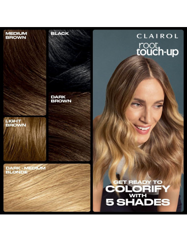 Clairol Raíz Toque-Up Color + Volumen Spray 2-en-1 Marrón Oscuro