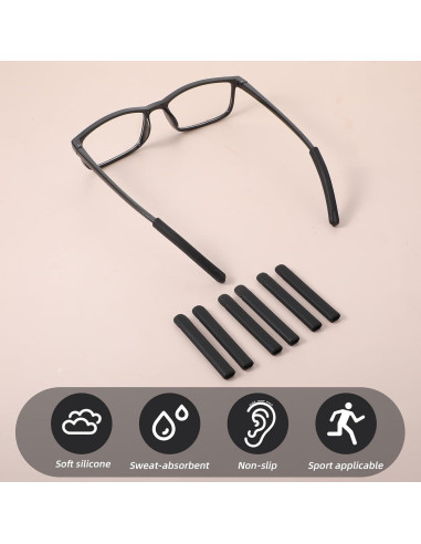 4 Pares Almohadillas Silicona Antideslizantes Gafas COMNICO