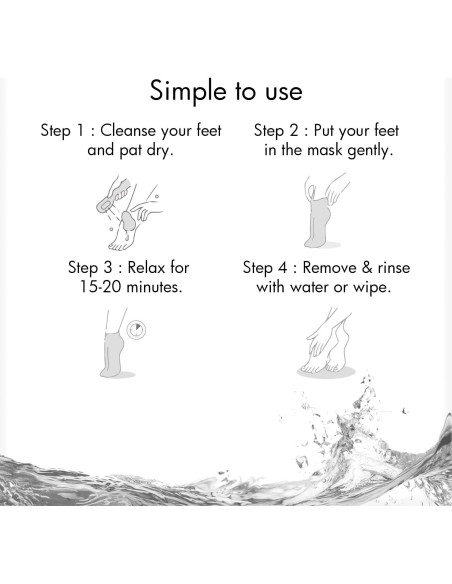 Mascarilla Exfoliante para Pies DR.RASHEL - 1 Par Hidratante