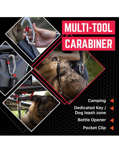 Clip de Llavero con Mosquetón GPCA X-CARA-SS Acero Inoxidable