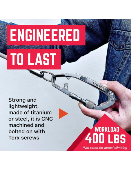 Clip de Llavero con Mosquetón GPCA X-CARA-SS Acero Inoxidable
