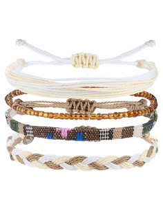 Pulsera de Tobillo Boho Surfista Hecha a Mano Ajustable