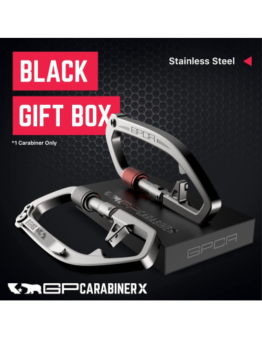 Clip de Llavero con Mosquetón GPCA X-CARA-SS Acero Inoxidable