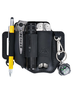 Funda de Cuero EDC FLYHOMES para Multiherramientas Negra