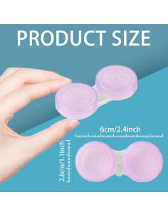 Estuches para Lentes de Contacto Xohairp 24 Pcs Coloridos 2