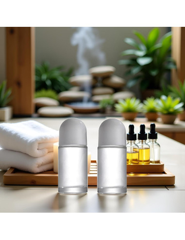 Juego de 2 Botellas de Rodillo de Vidrio 50ML WLSuDHoncc