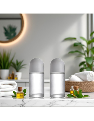 Juego de 2 Botellas de Rodillo de Vidrio 50ML WLSuDHoncc