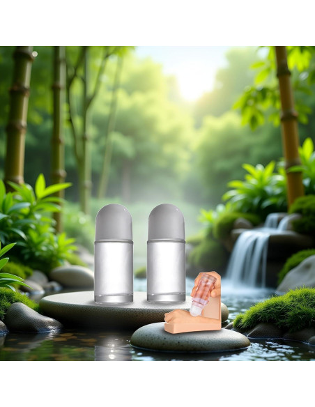 Juego de 2 Botellas de Rodillo de Vidrio 50ML WLSuDHoncc