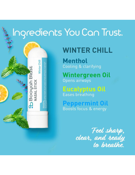 Palitos Nasales Aromaterapia Booyah Blast Frío Invernal 4PK