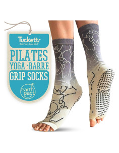 Calcetines Antideslizantes Tucketts Crew Sin Dedos para Yoga