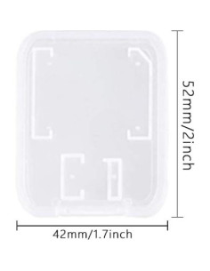 Estuche de Plástico Transparente SteelFever para 20 Tarjetas SD 2